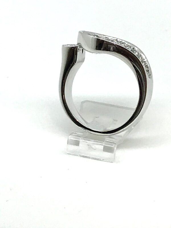 18KT witgouden ring diamant - Afbeelding 2