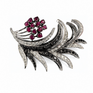 Vintage broche robijn