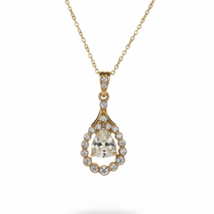 18KT geelgouden hanger rose cut