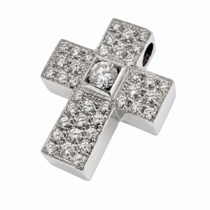 18KT witgouden hanger diamant
