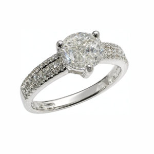 Ring witgoud solitair