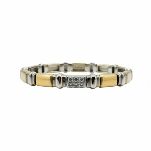 18KT wit-geelgouden armband